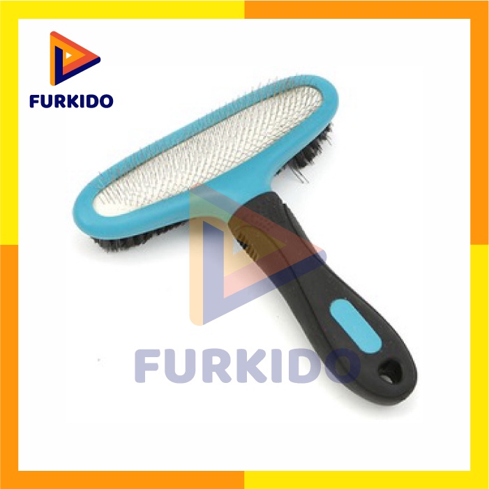 M-Pets Double Sided Slicker Brush - Sisir Hewan