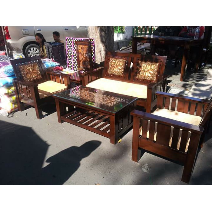 Kursi Tamu Minimalis Sederhana , Set Kursi 211+Meja + Bantal