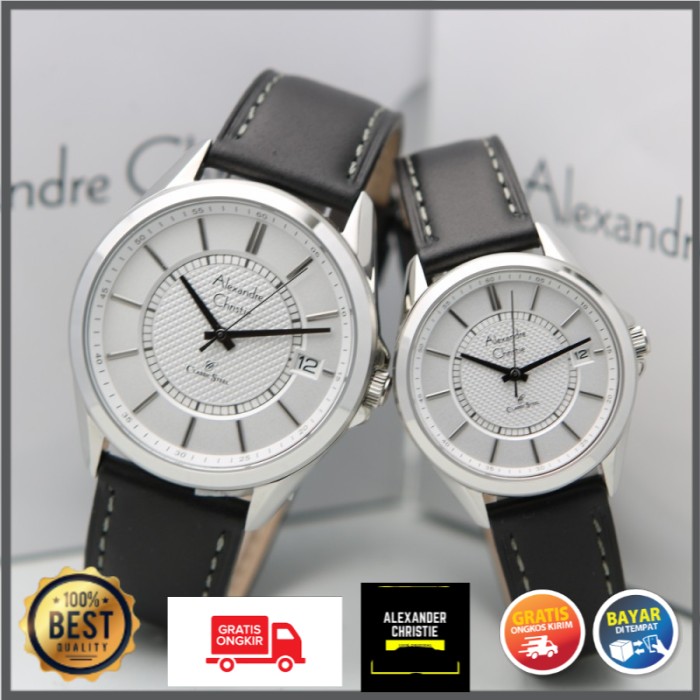 JAM TANGAN ALEXANDER CHRISTIE CRISTIE ALEXANDRE CHRISTIE CRISTIE COUPLE ORIGINAL AC8649