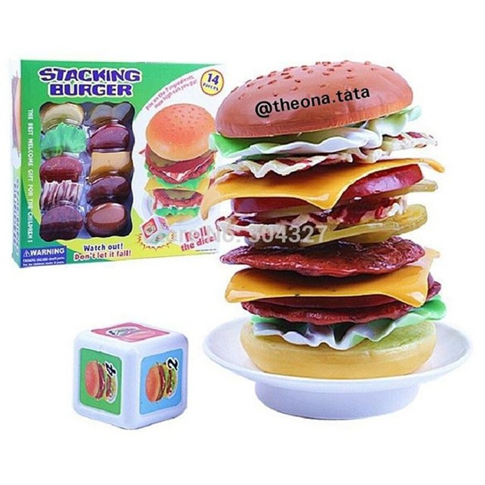 Mainan Anak Stacking Burger