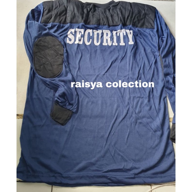 kaos satpam sablon lengan panjang / kaos security sablon lengan panjang