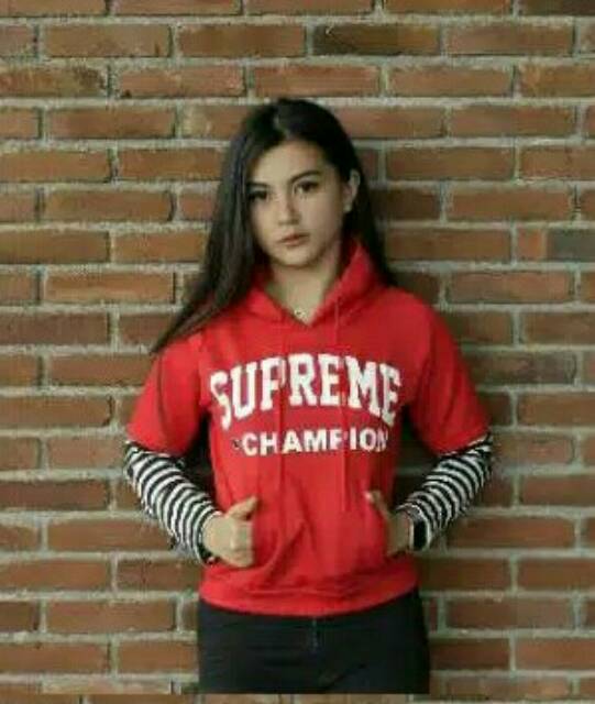 SWEATER SPR CHAMPION / SWEATER KEKINIAN/ tangan double/ bukan model sambungan