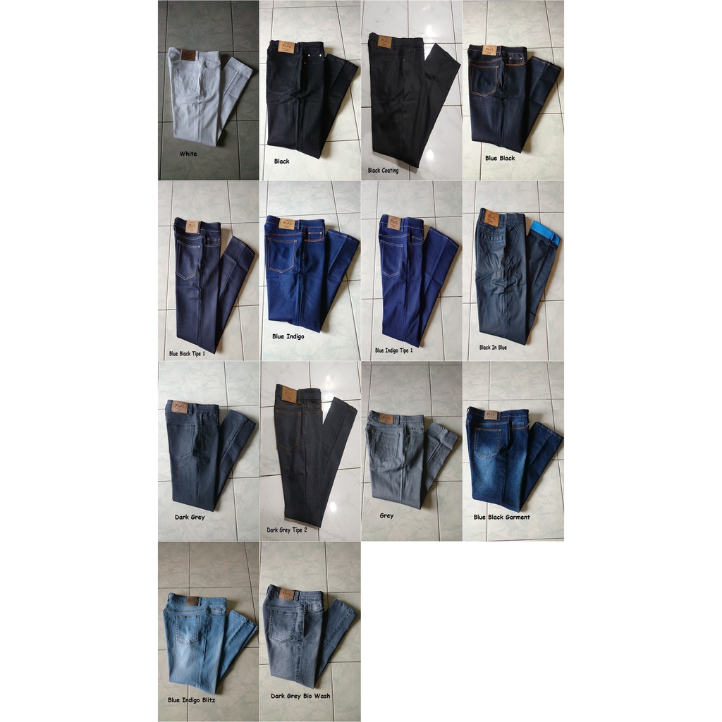 Celana Panjang Denim Jeans Accent Accient Selvedge Obras Neci Putih