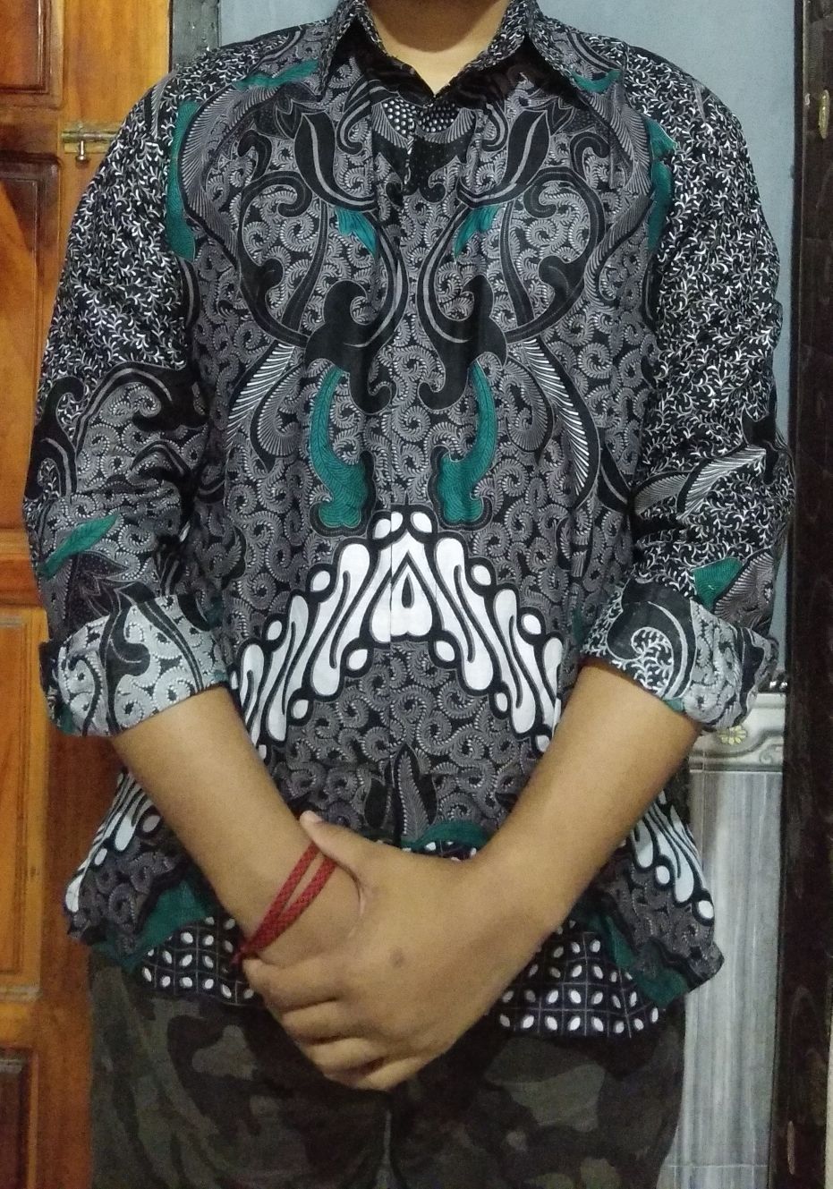 New April Distro Batik Pria Bordir Sogan Hrb026 Balikkan Notoarto Batik Ipnu-ippnu Hem Pria Bel