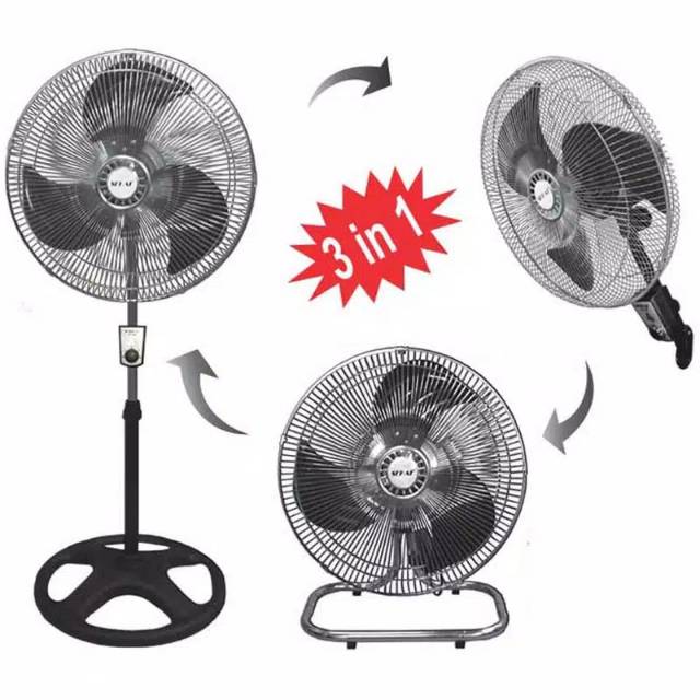 Sekai Stand Wall Floor Fan 3 In 1 IST 1851 Tornado Baling Besi 3 Fungsi