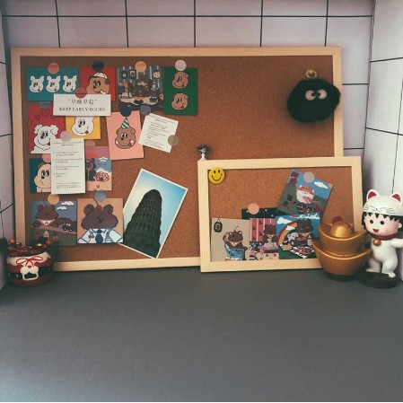 Cork Board /Message Board / Vision Board / Mading Kamar / Pin Board / Decorative Board with Frame