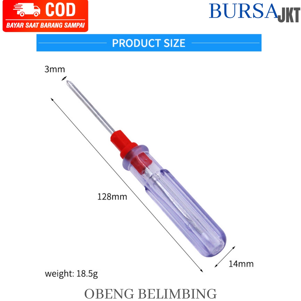 OBENG SET PLUS DAN MINUS BELIMBING SCREWDRIVER MULTIFUNGSI