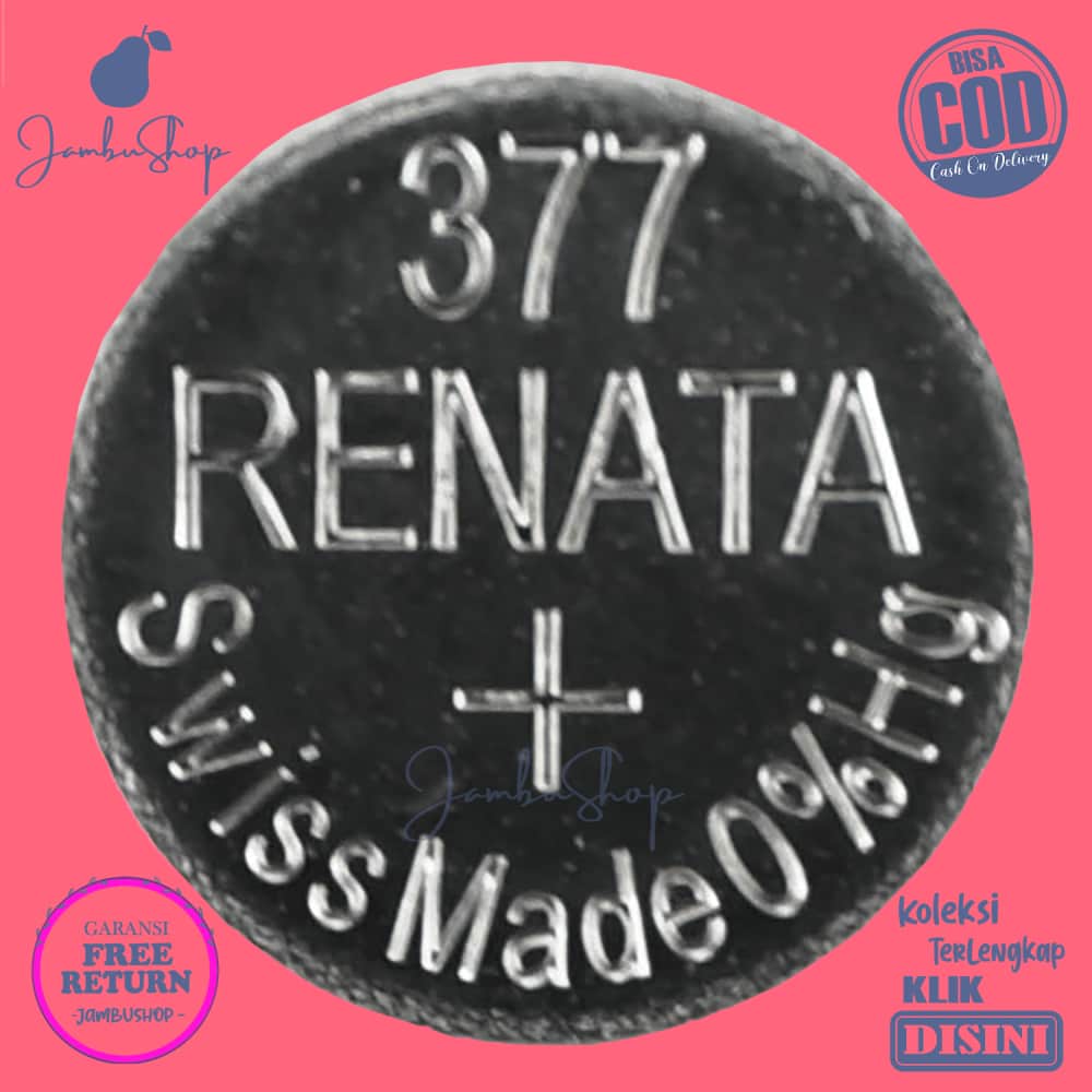 Batu Baterai Arloji  Renata 377 /626  Silver Peralatan Rumah Tangga Murah Original