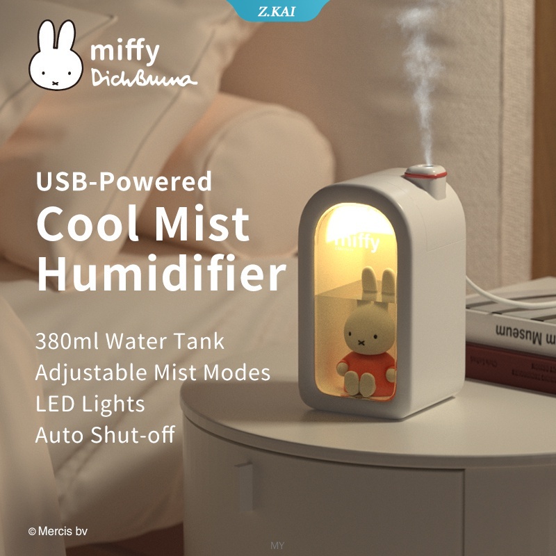 Miffy X MIPOW Humidifier Diffuser Aroma Terapi 380ML Dengan Lampu LED Dan Port USB