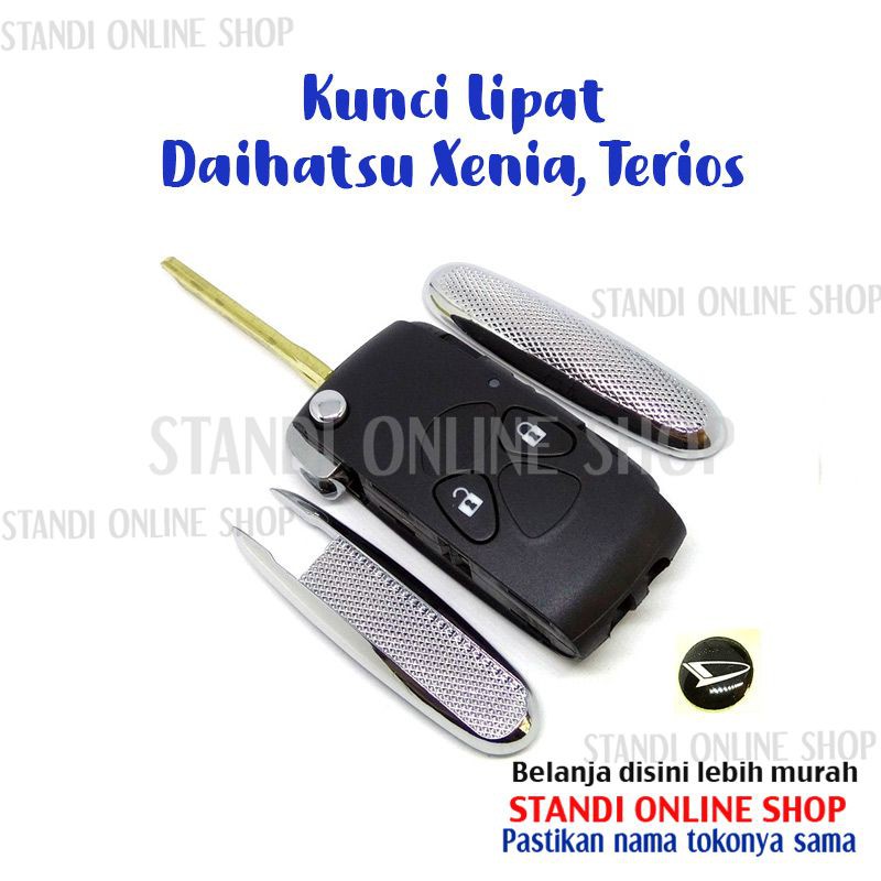 Casing Kunci Lipat FlipKey Rumah Kunci Daihatsu Grand New Xenia Terios