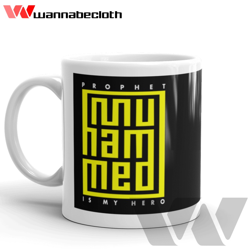 Mug Quotes Islam Cetak Mug Custom Mug Quotes Muslim Kado Souvenir Mug Islam Muhammad is Hero