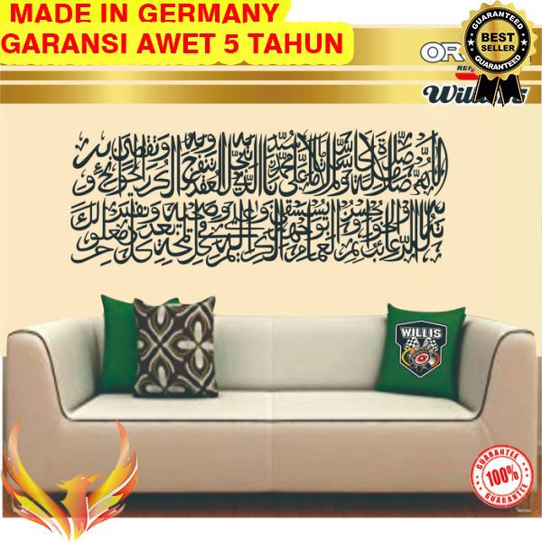 TERMURAH WALL STICKER KALIGRAFI- CUTTING STIKER SHOLAWAT NARIYAH 150 Cm Phoenix Star