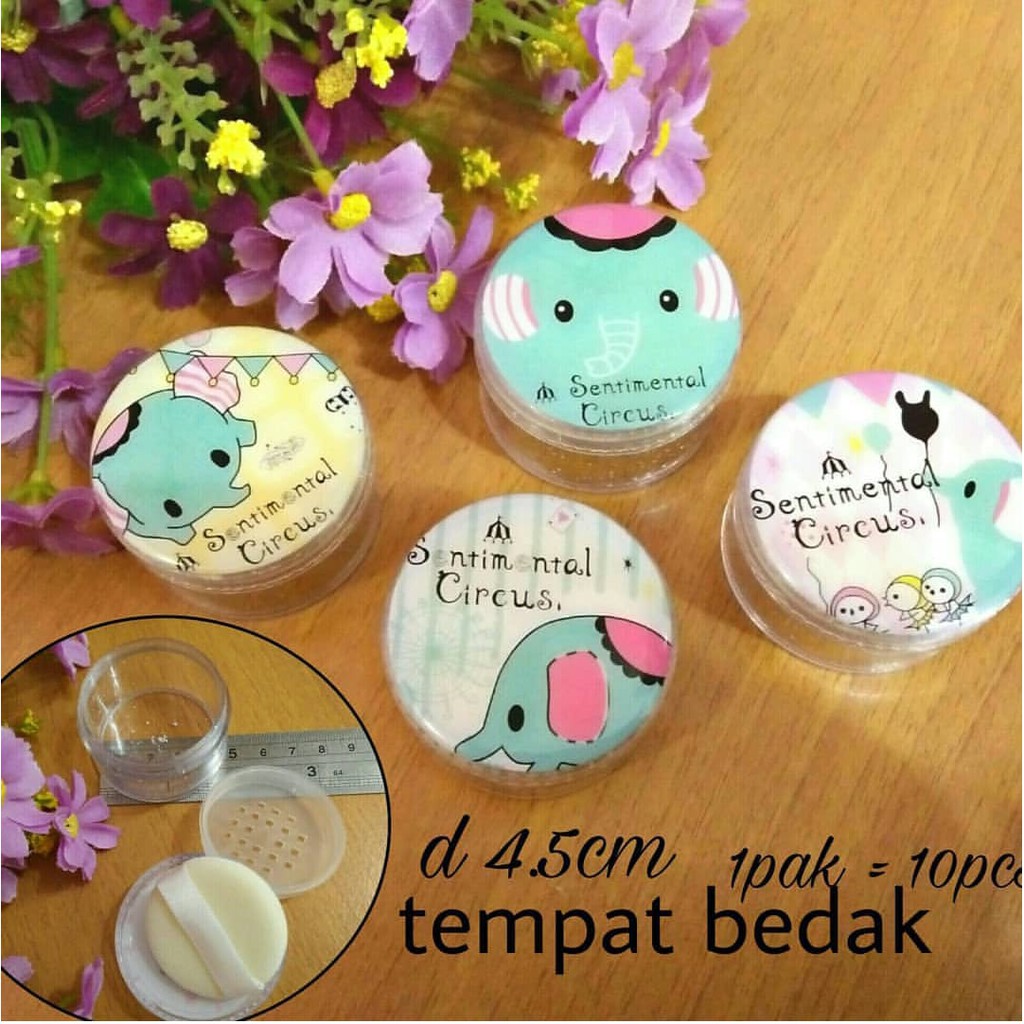 HARGA UNTUK 1 PCS KONTAINER BEDAK TEMPAT BEDAK TABUR WADAH TRAVEL