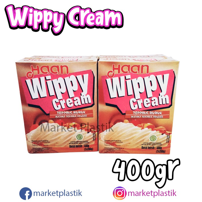 

Haan Wippy Cream/Toping Bubuk/Instant Topping Powder 400gram