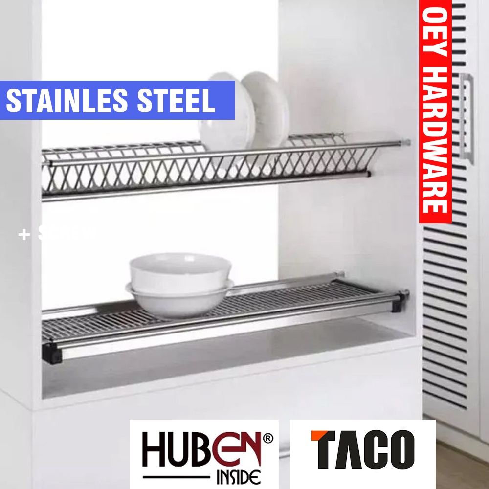 Jual Cm Huben Taco Twin Rak Piring Gelas Stainless Steel Dalam Lemari Kabinet Dapur Kitchen