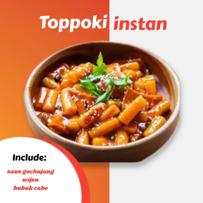 

toppoki instan/rabboki/Odeng/teokbokki/teok/toppoki Mozarella/saus gochujang