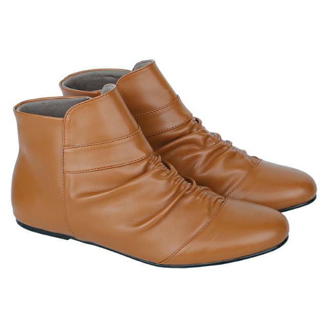 Sepatu Boots Wanita/Sepatu Wanita Catenzo/ C 112/Tan/Murah+Original