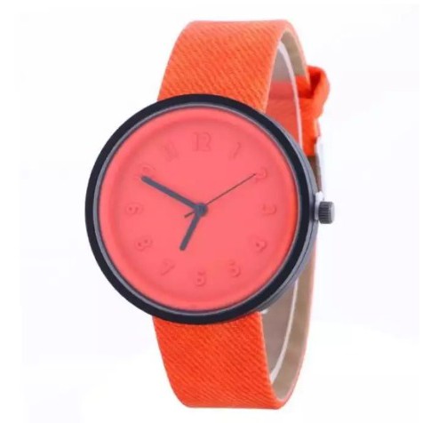 Jam Tangan Canvas MINIMALIS #50 + CHOKER Wanita Kanvas Korea Fashion Korean Style Unisex Quartz