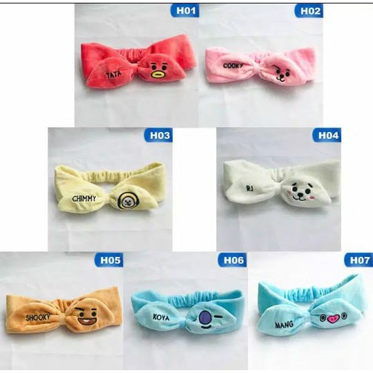 Bando atau bandana korea karakter kpop random harga obral cuci gudang