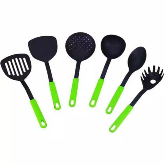 Sodet Dapur isi 6 pcs Spatula Sutil Kitchen Tools Alat Masak Warna 1set-3