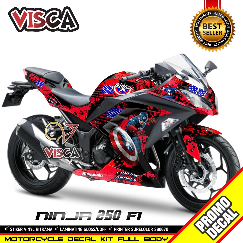 Stiker Ninja 250 Fi Striping Ninja 250 Fi Decal Motor Ninja 250 fi Full Body Stiker Ninja 250fi Deka
