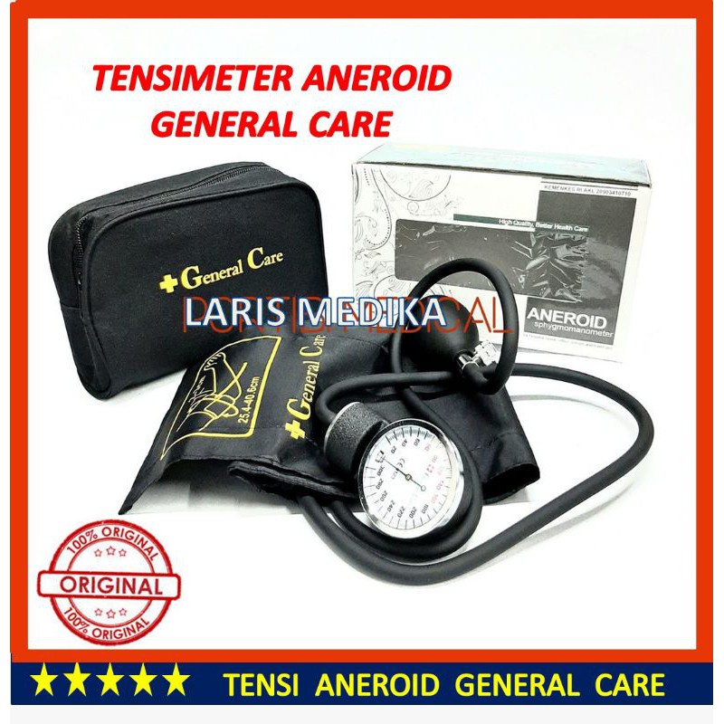 Tensimeter Aneroid Geneal Care Standar Tensi General Care GC Hitam MurahTensi Jarum General Care/Tensi Aneroid General Care/Tensi Jarum GC Transparan Tensimeter / Tensi Aneroid General Care HITAM