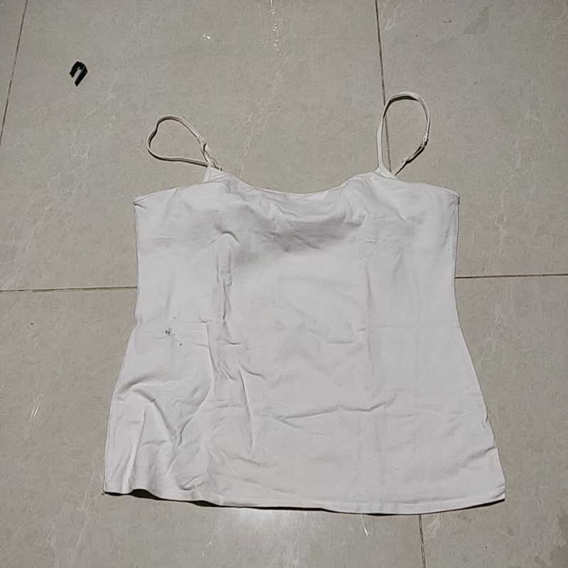 preloved tank top miniset putih xL maurices