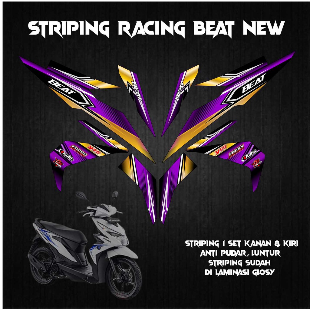 STRIPING MOTOR VARIASI BEAT NEW RACING