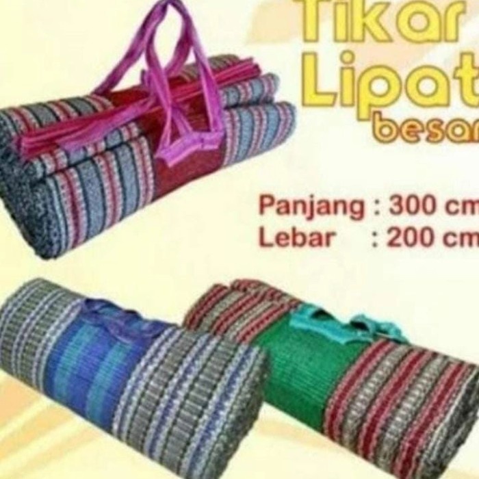 Tikar - Tikar Lipat Piknik Microsatin Size 200X300 Cm/Tikar Gulung Jumbo