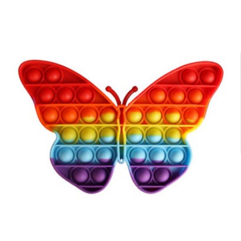 Maninan POP IT Murah Rainbow fidget Push Pop Its Fidget toy Push bubble Kids-Kupu-Kupu