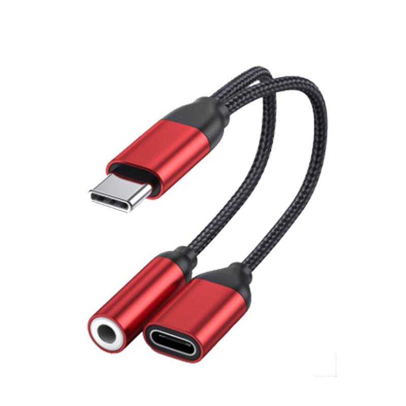 Btsg Adaptor Jack Headphone USB C Ke 3.5mm Dengan USB C PD 3.0 Charging Port Splitter