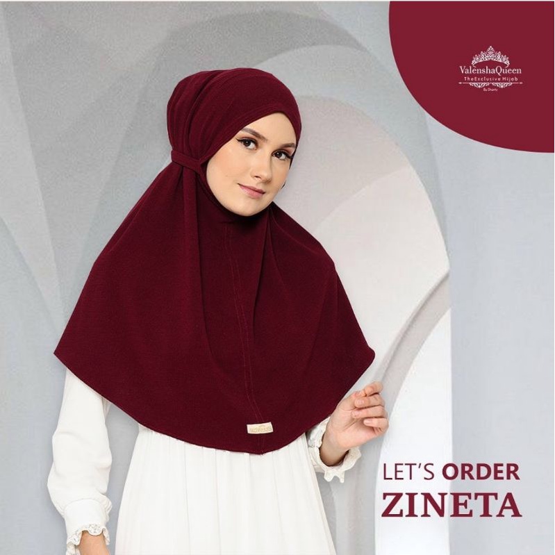 KHIMAR ZINETA ORI VALENSHAQUEEN HIJAB BERGO TALI NON PED JUMBO BAHAN RAYON UNIQLO JILBAB IKKA MEMEI
