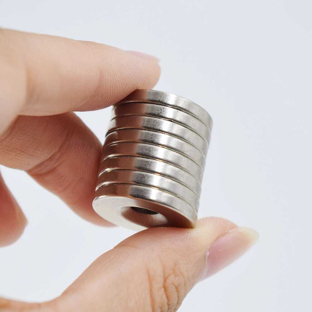 Taffware Strong Neodymium Magnet NdFeB N35 10x3mm 30 PCS - D21 Warna Silver