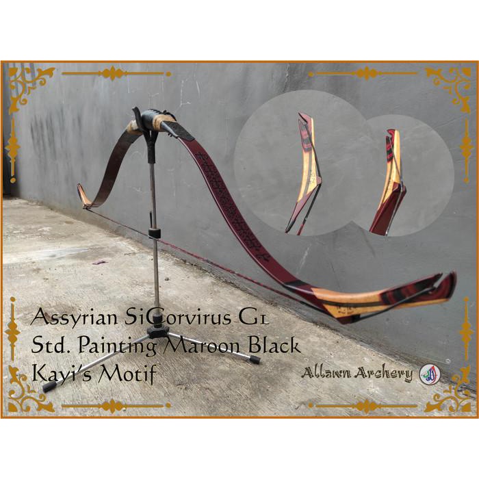 Busur Panah Busur Panah Horse Bow Assyrian Bending Sicorvirus Painting Motif