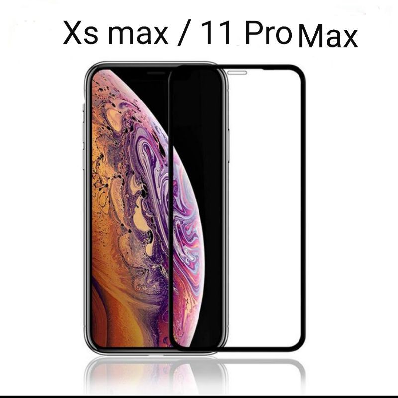 Iphone Xs max / 11 Pro Max 6.5 Tempered Glass Full Layar Anti Gores Kaca