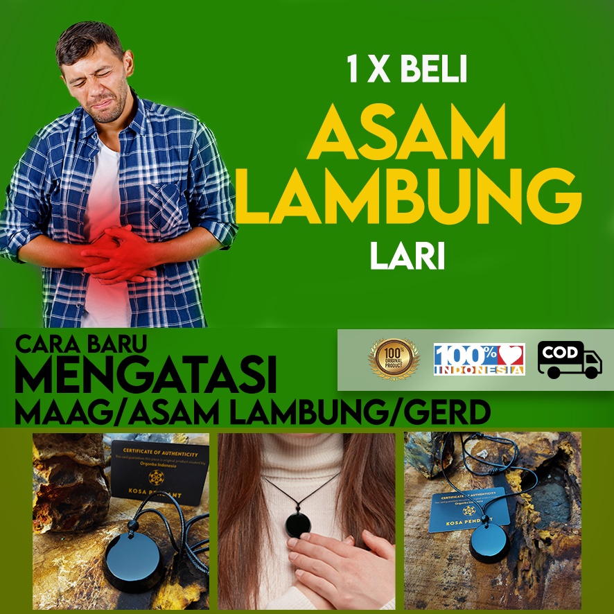 KALUNG KESEHATAN ATASI MAAG DAN ASAM LAMBUNG (GERD) - PREMIUM KOSA PENDANT