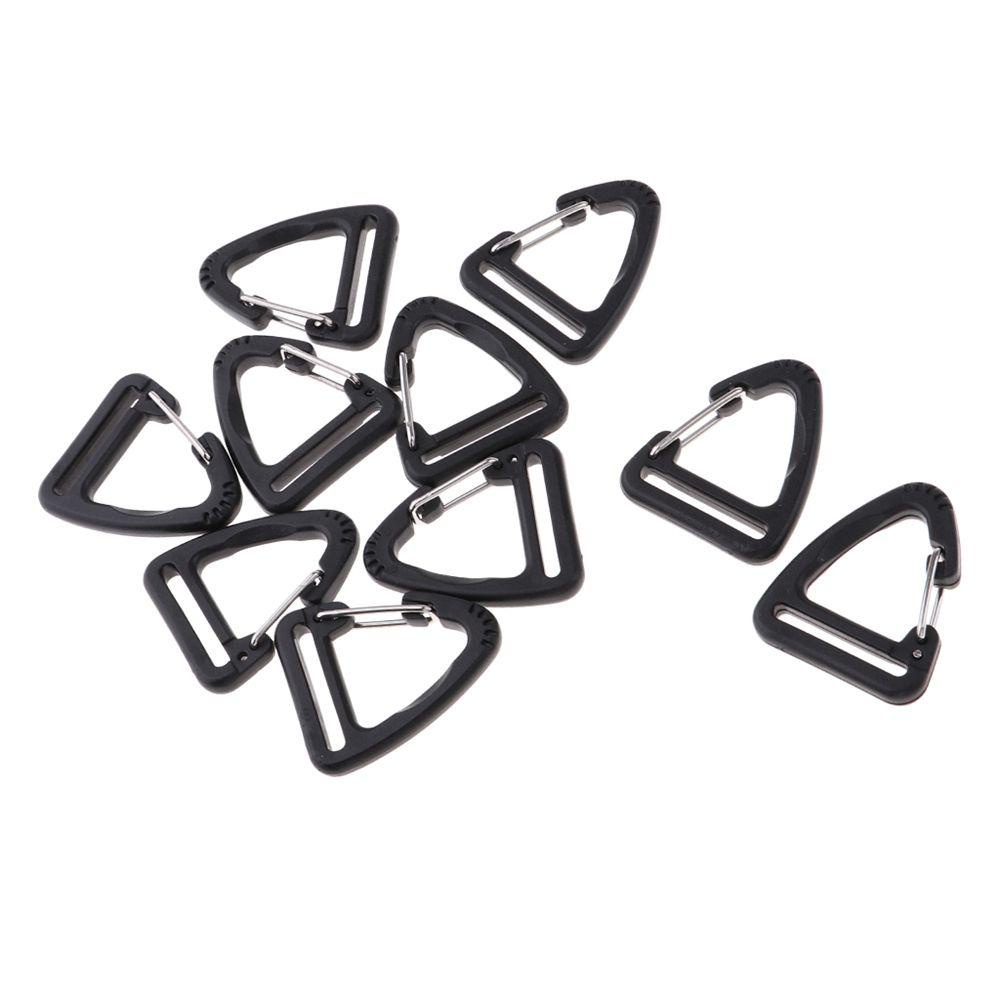 Quinton Alat Luar Ruangan 5Pcs Paduan Plastik Bentuk Segitiga Ransel Aksesoris Pack Gantungan Kunci Mendaki Gesper