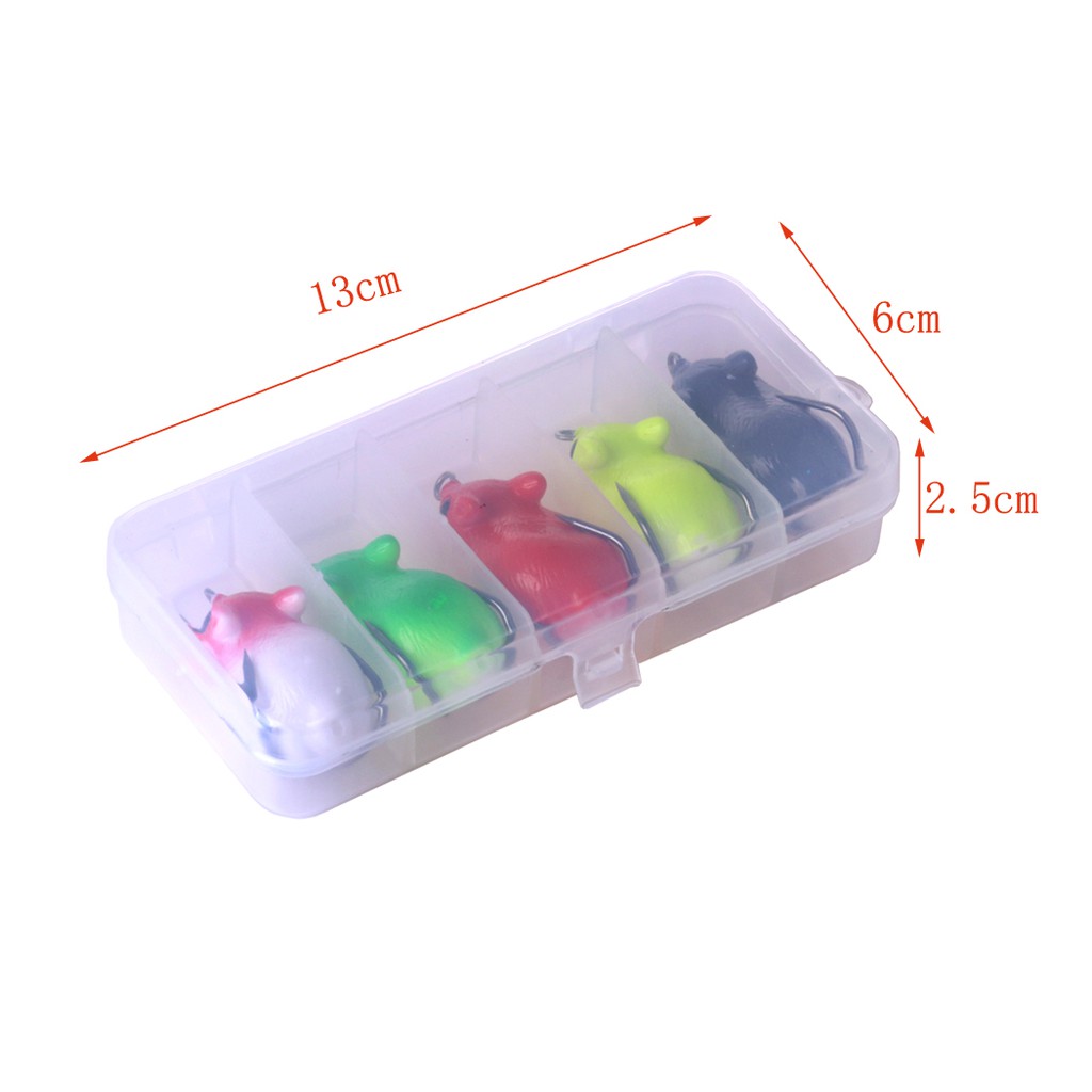 Hengjia 5pcs/lot Soft Frog Lure with Free box Umpan Katak Jump Jig Silicone bait 5cm 8.5g Umpan Buatan For Black Fish