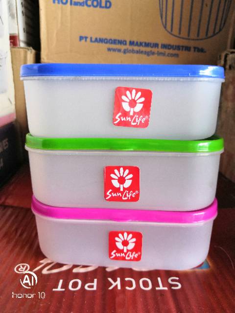 Toples tempat makanan wadah bumbu bentuk oval massel food storer sun life 250 ml