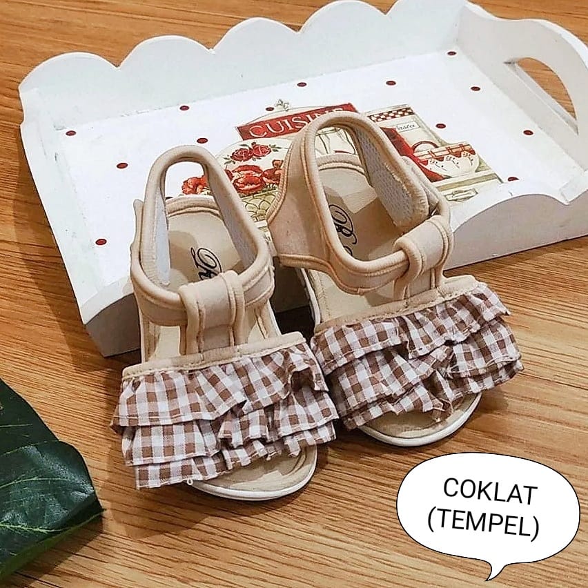 Sandal Sepatu Bayi Perempuan Motif Renda Kotak / Sandal Sepatu Anak