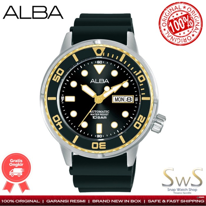 Alba AL4250 AL4250X1 Automatic Diameter 43 mm Original  Jam Tangan Pria