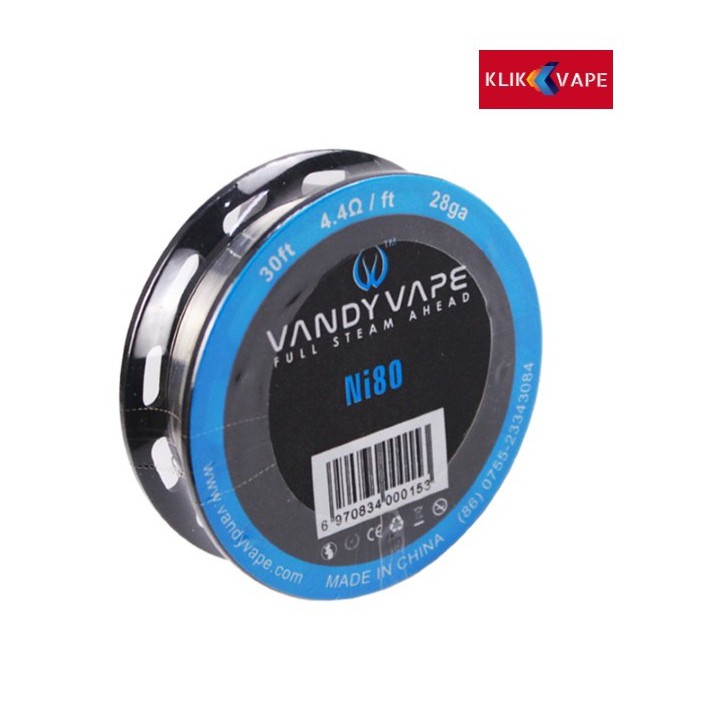 PROMO Vandy Vape Wire Pure Nickel Ni80 28 GA 30 Feet [9.15 Meter] KlikVapebandung