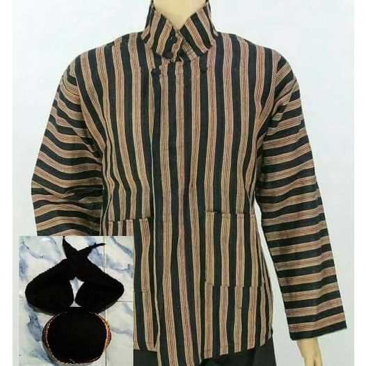 WS BAJU DAERAH KOSTUM COSTUME PAKAIAN ADAT JAWA SURJAN BLANGKON DEWASA - baju blangkon, S