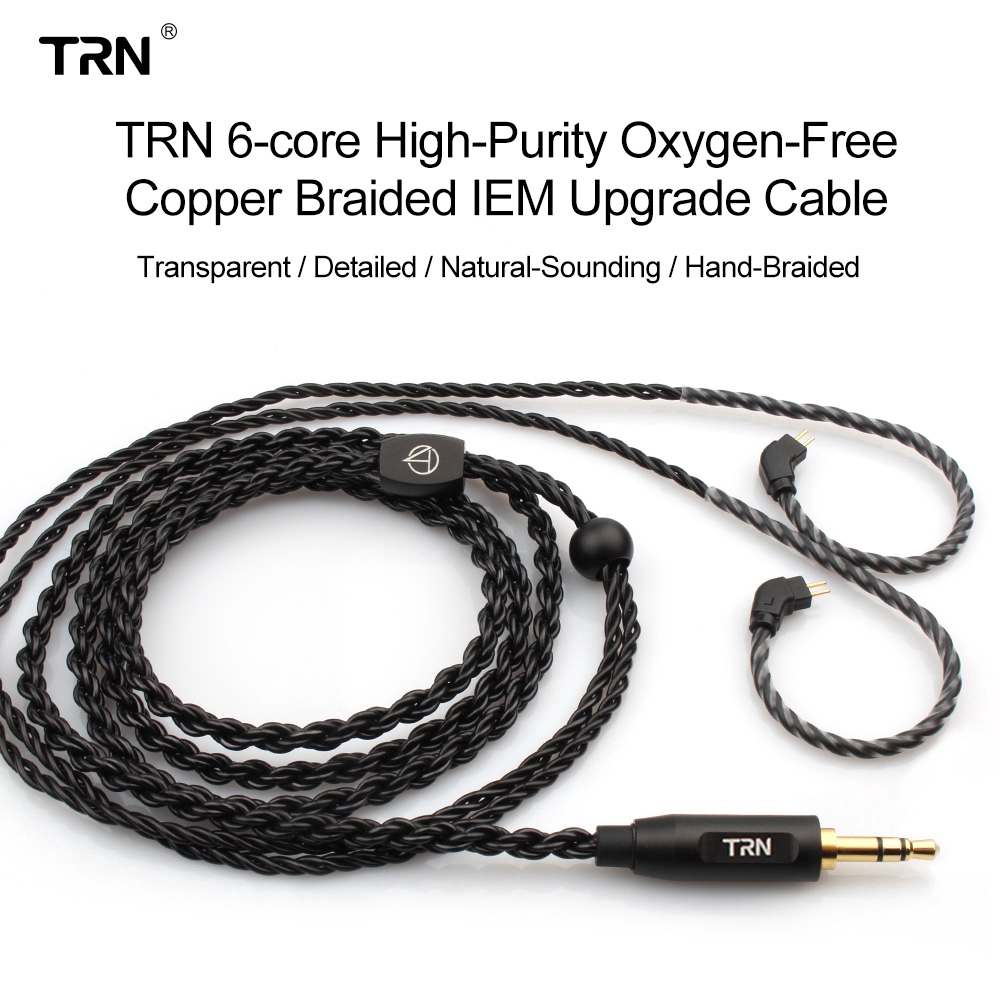 Trn 6 Core Kabel Kepang High Purity Bahan Tembaga iem 2Pin mmcx