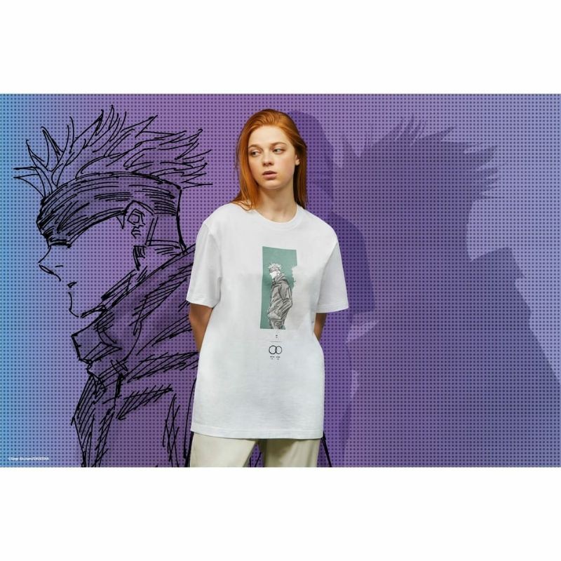 Kaos UNIQLO -  JUJUTSU KAISEN  (SHORT-SLEEVE GRAPHIC T-SHIRT) SATORU GOJO