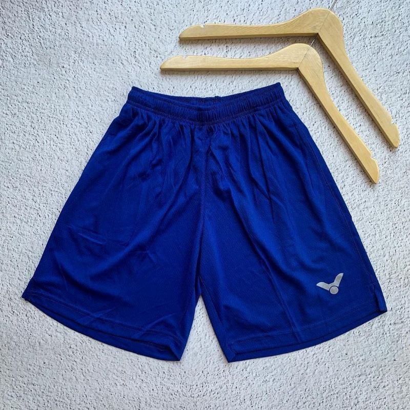 Celana pendek bulutangkis badminton pria/wanita bawahan olahraga running sepeda futsal gym fitnes-TV BLUE