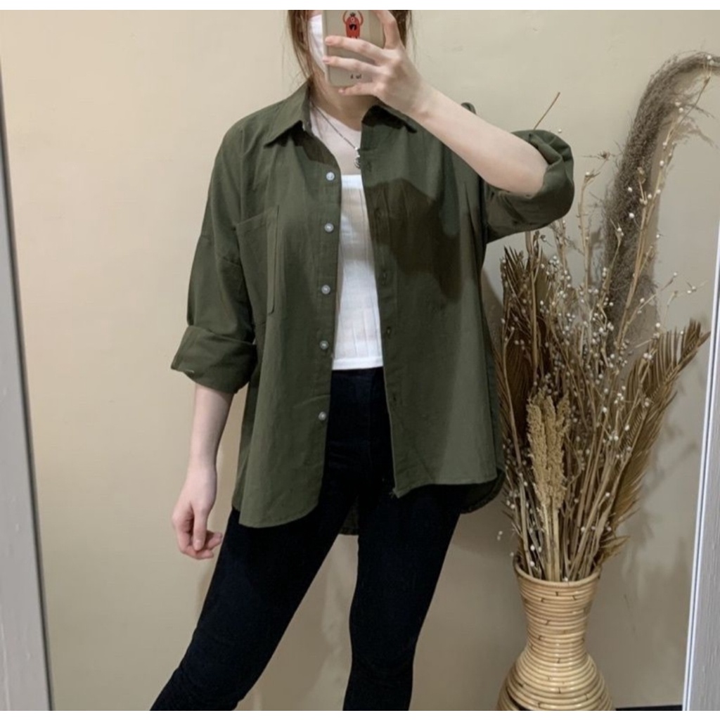 KEMEJA LINEN OVERSIZE / OLIVIA SHIRT / ATASAN WANITA