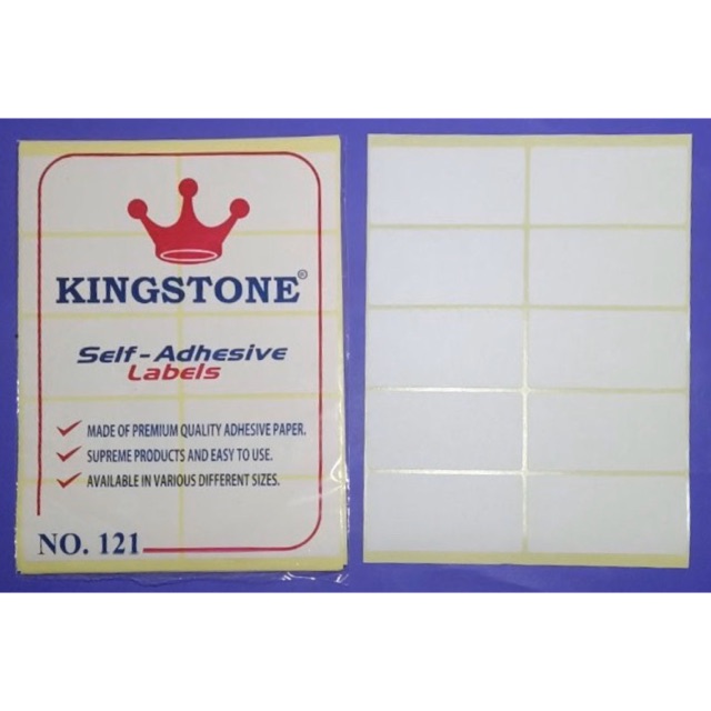 

Label Kingstone Nomor 121 - 123 - 112 - Sticker Self Adhesive Labels