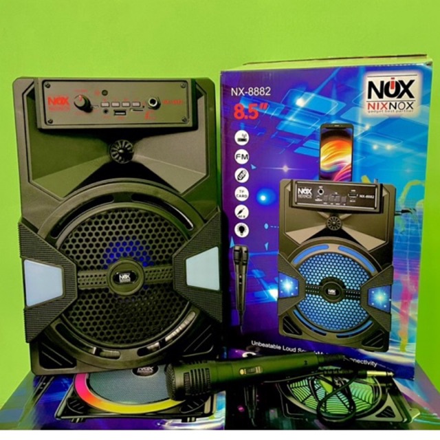 8,5inch speaker koper bluetooth nixnox NX 8882 speaker koper termurah terbesar free mic