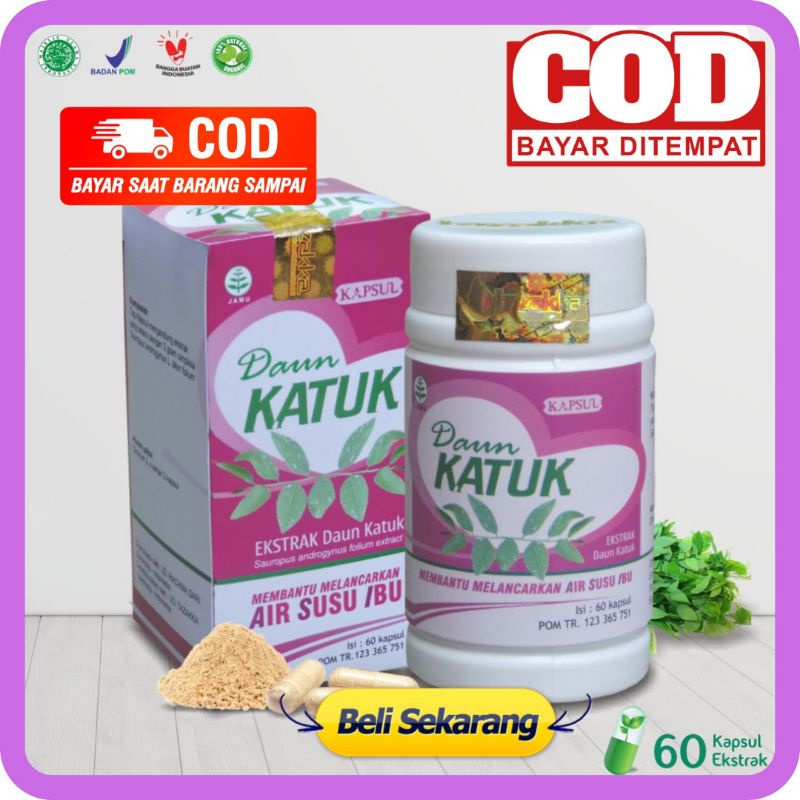 Jual Kapsul DAUN KATUK Isi 60 Tazakka Obat Herbal Pelancar Asi Ibu ...